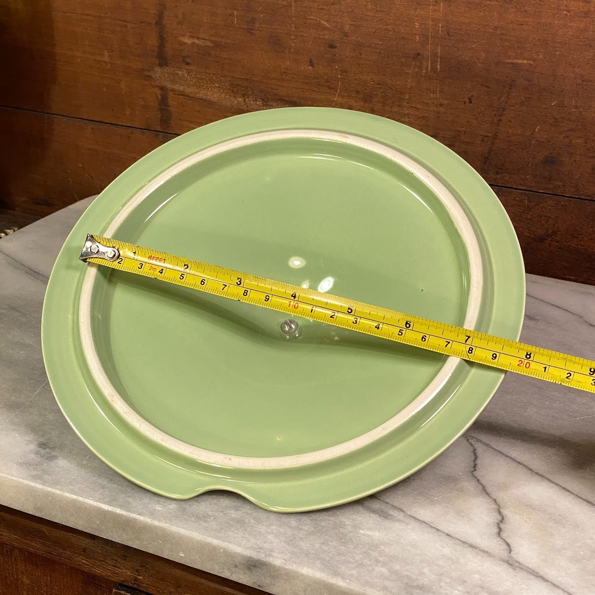 Vintage Salem Mint Green Ceramic Lid w/ Metal Handle Replacement