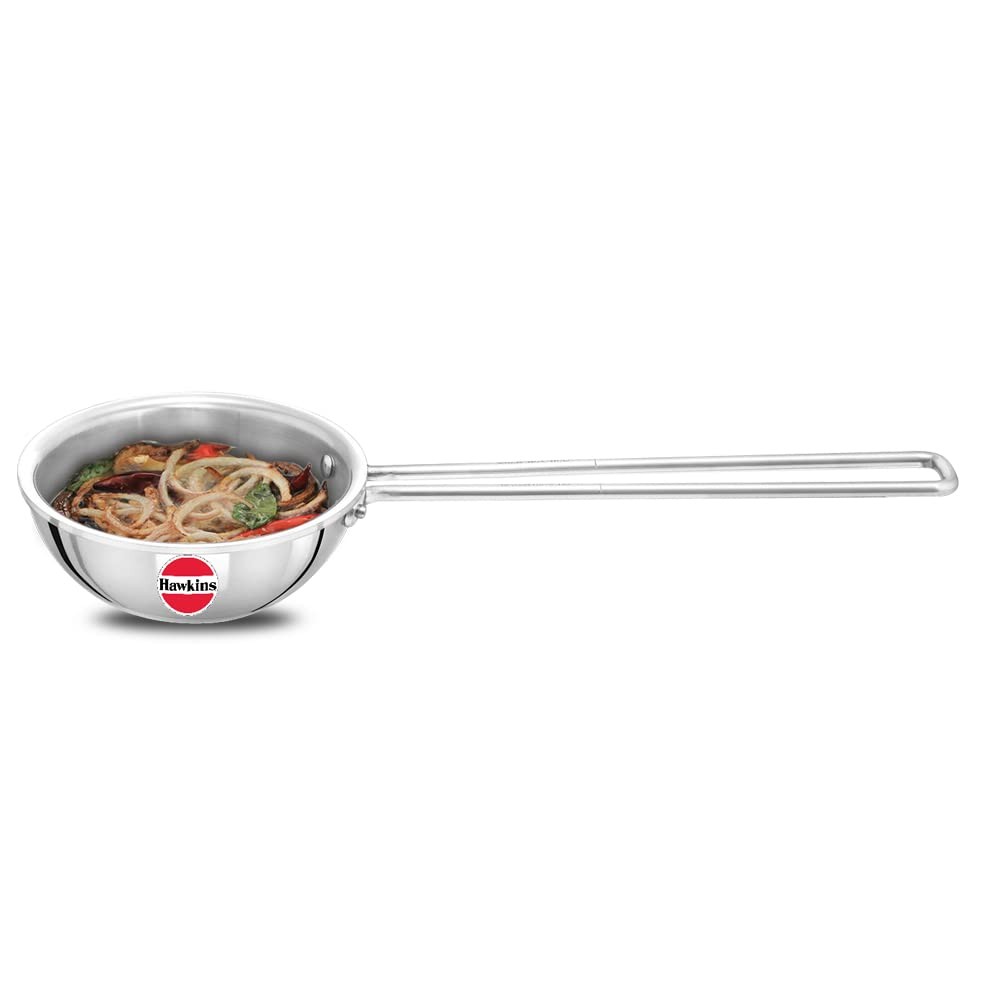 1.5 Cup Tadka Pan, 360 ml Triply Stainless Steel Pan, Induction Pan, Silver (…