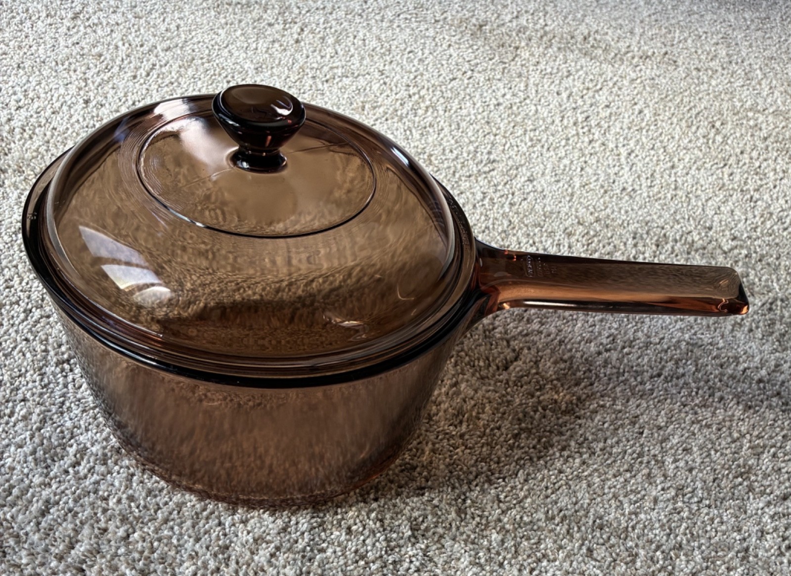 Corning Pyrex Visions Amber 1 1/2 Quart 1.5 Covered Saucepan pan & Lid V-1.5-C