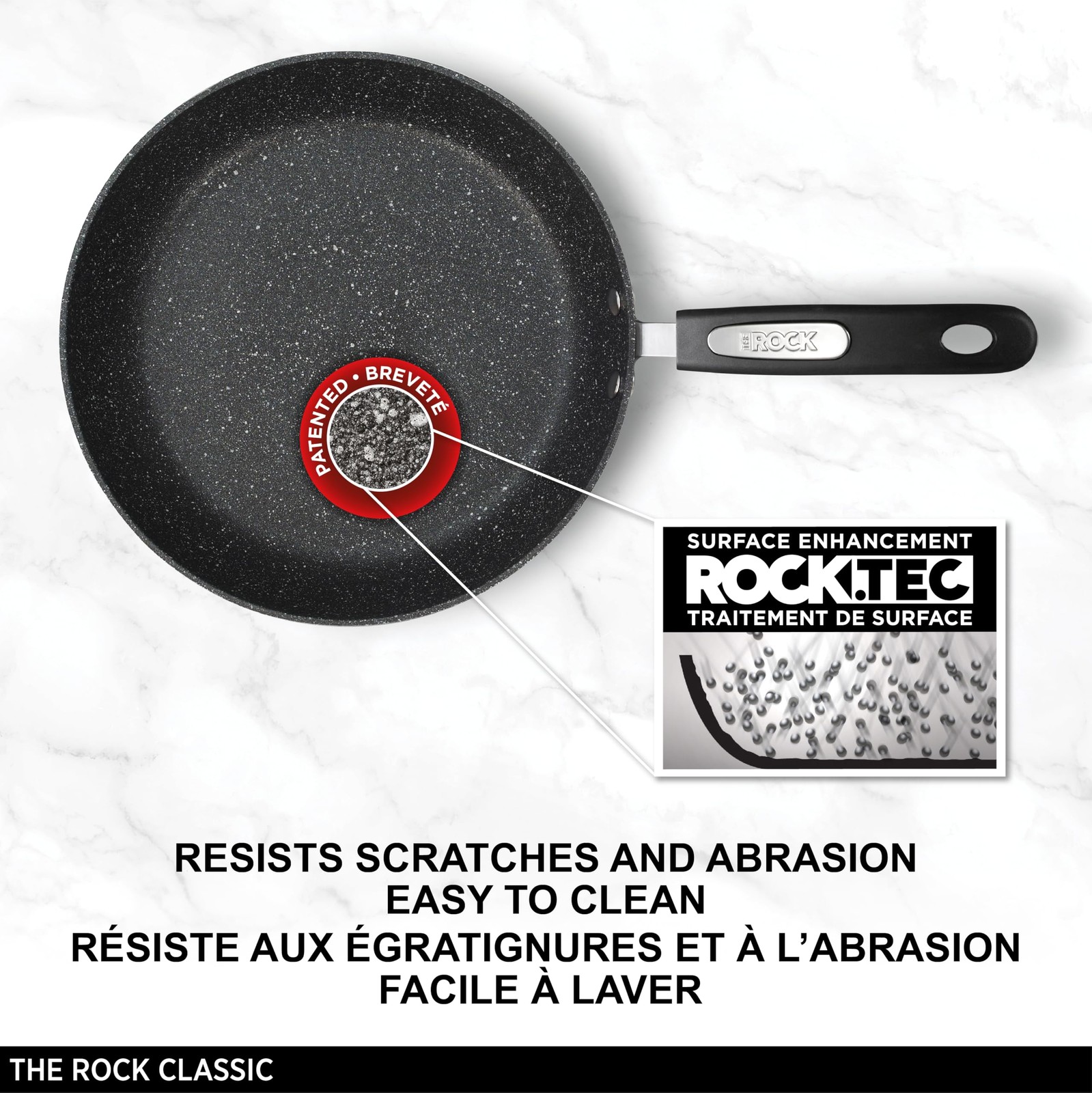 The Rock 20cm (8) Non-Stick Fry Pan – Durable Forged Aluminum – Oven Safe – PFOA