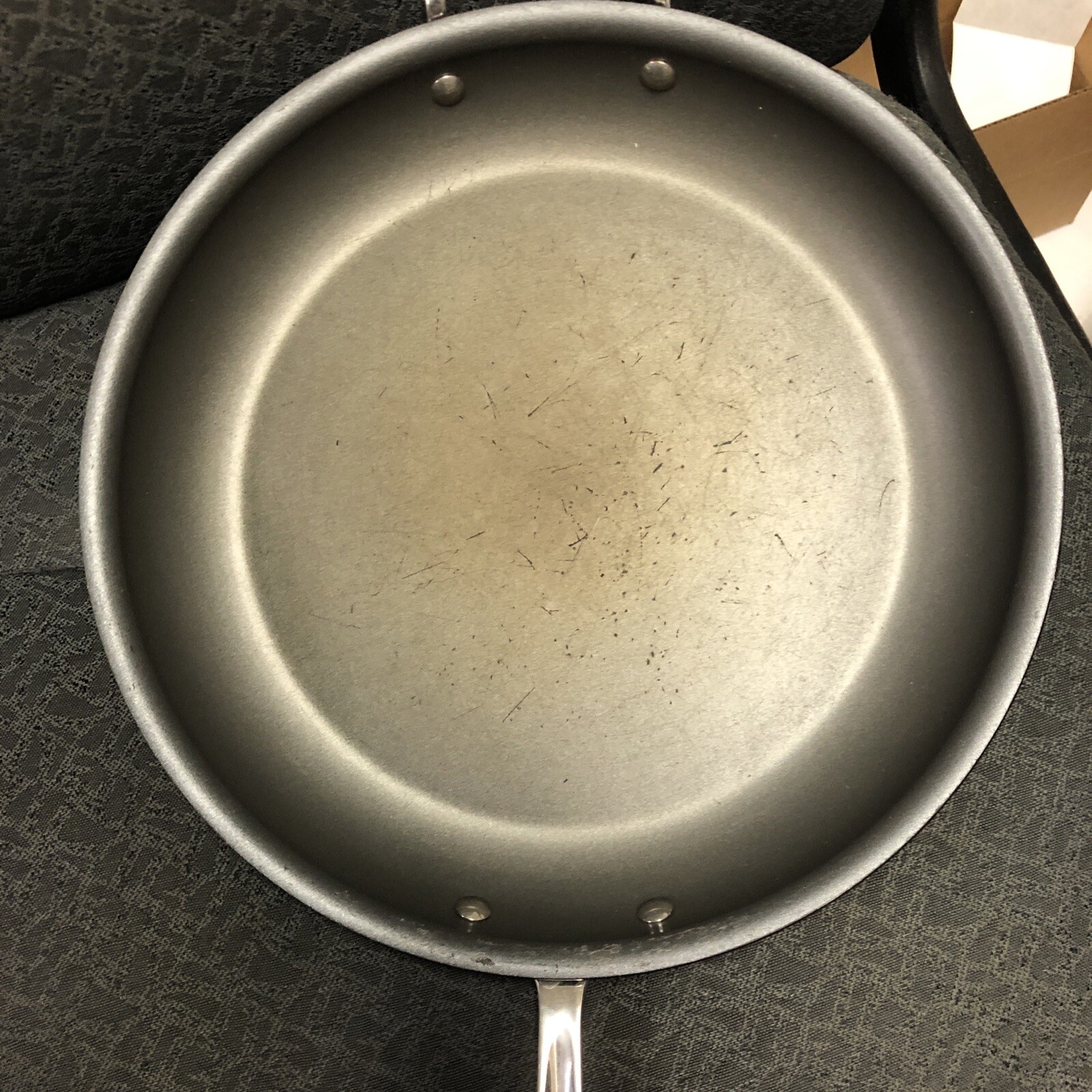 All Clad Non-Stick Frying Pan Black Steel Handle Fry Pan Skillet 12 inch 30cm