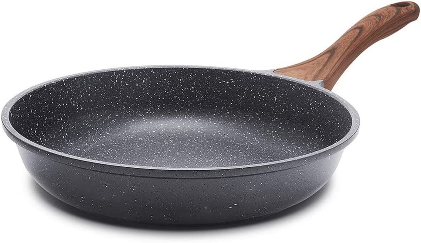 Nonstick Frying Pan Skillet Swiss Granite Coating PFOA Free 9.5 Inch