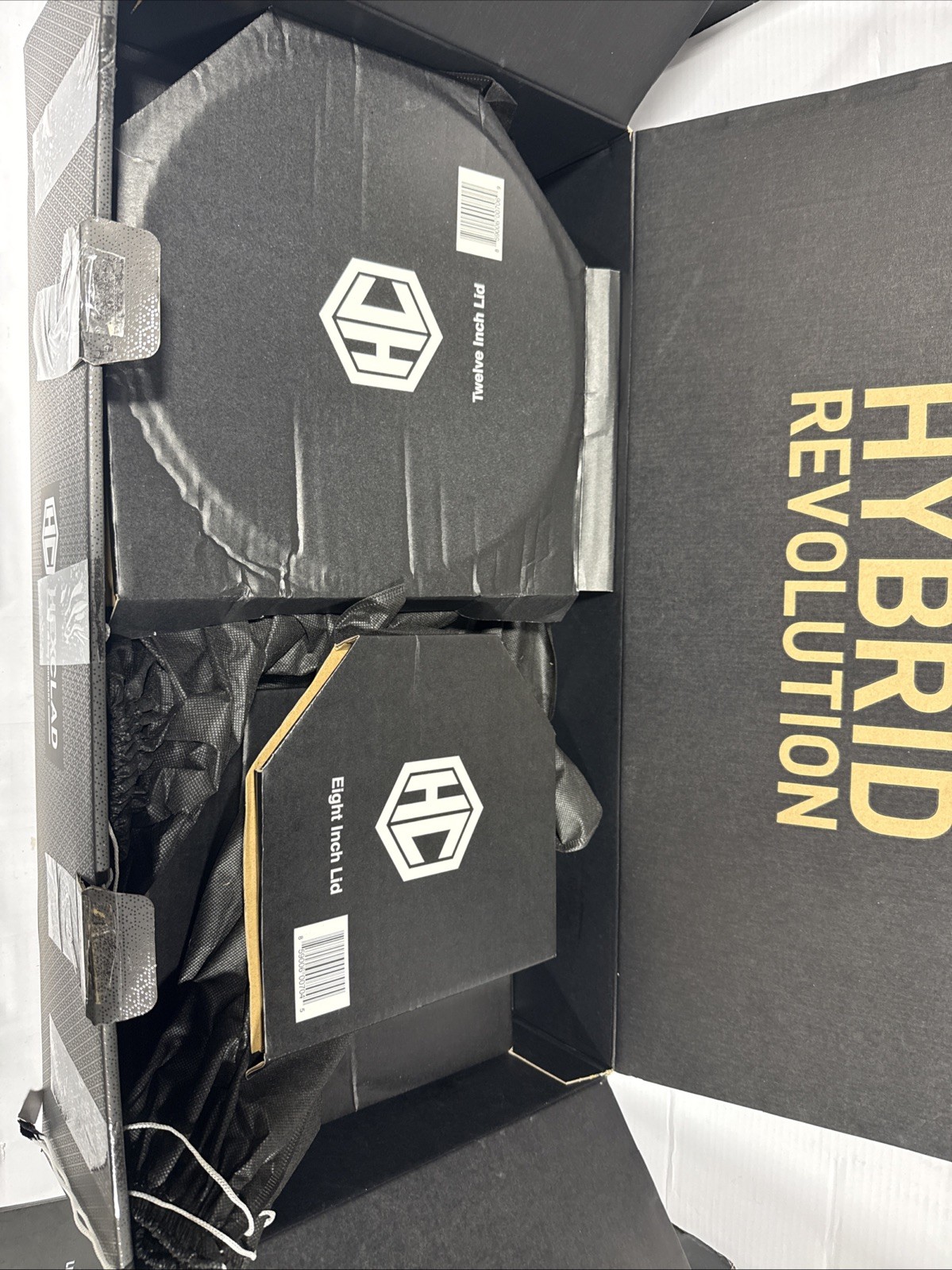 FREE SHIP HexClad 7-Piece Hybrid Nonstick Cookware Set w Lids New Open Box