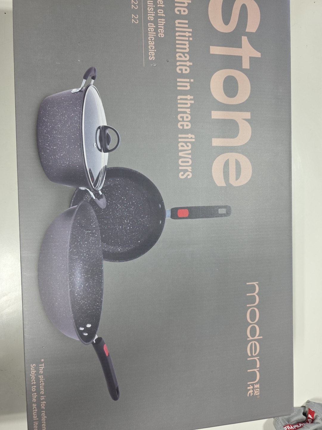 Modern Stone The Ultimate In Three Flavors New In Box Wok-Soup-Frying Pan