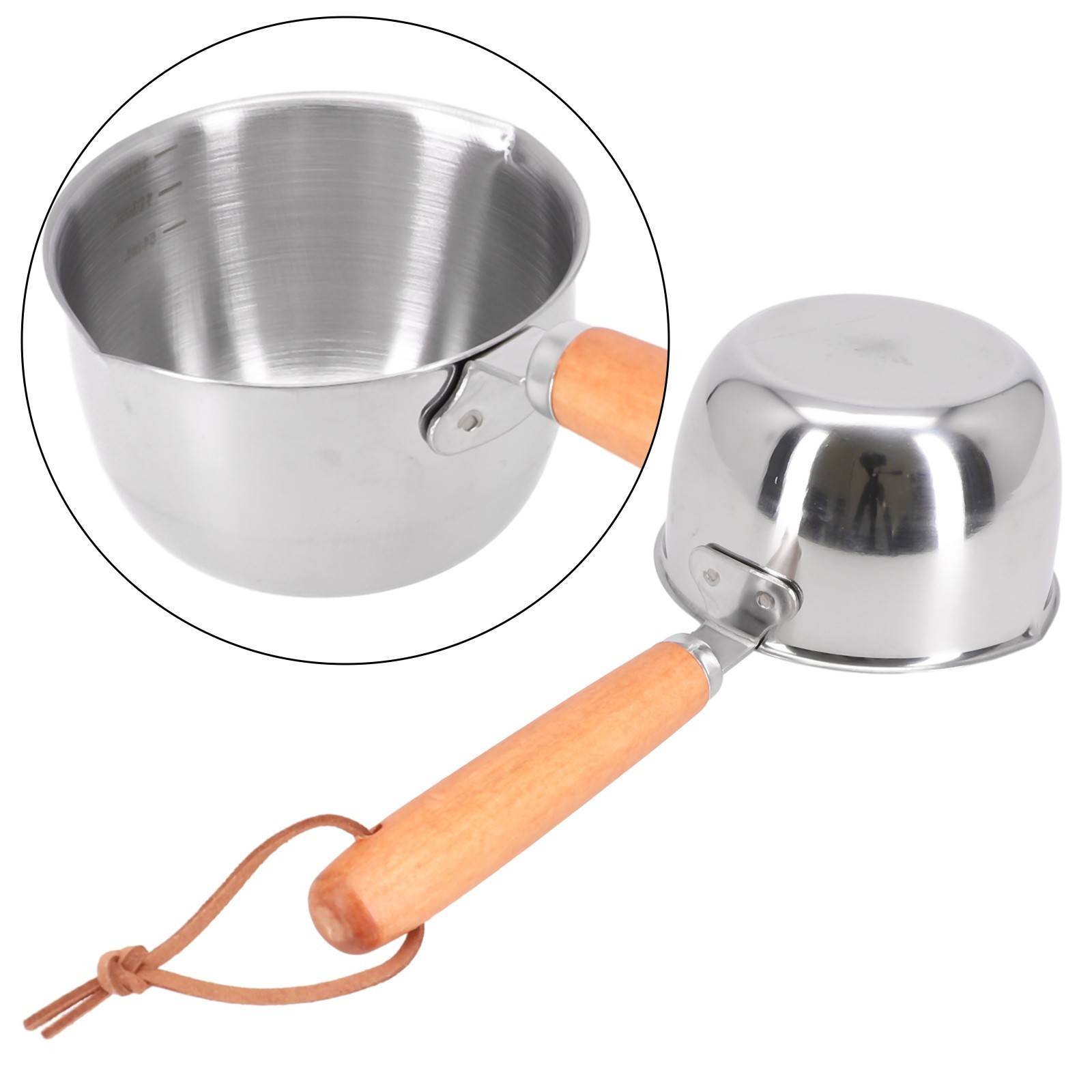 Stainless Steel Mini Milk Pan 150ml Hot Oil Pot Small Butter Melter Saucepan