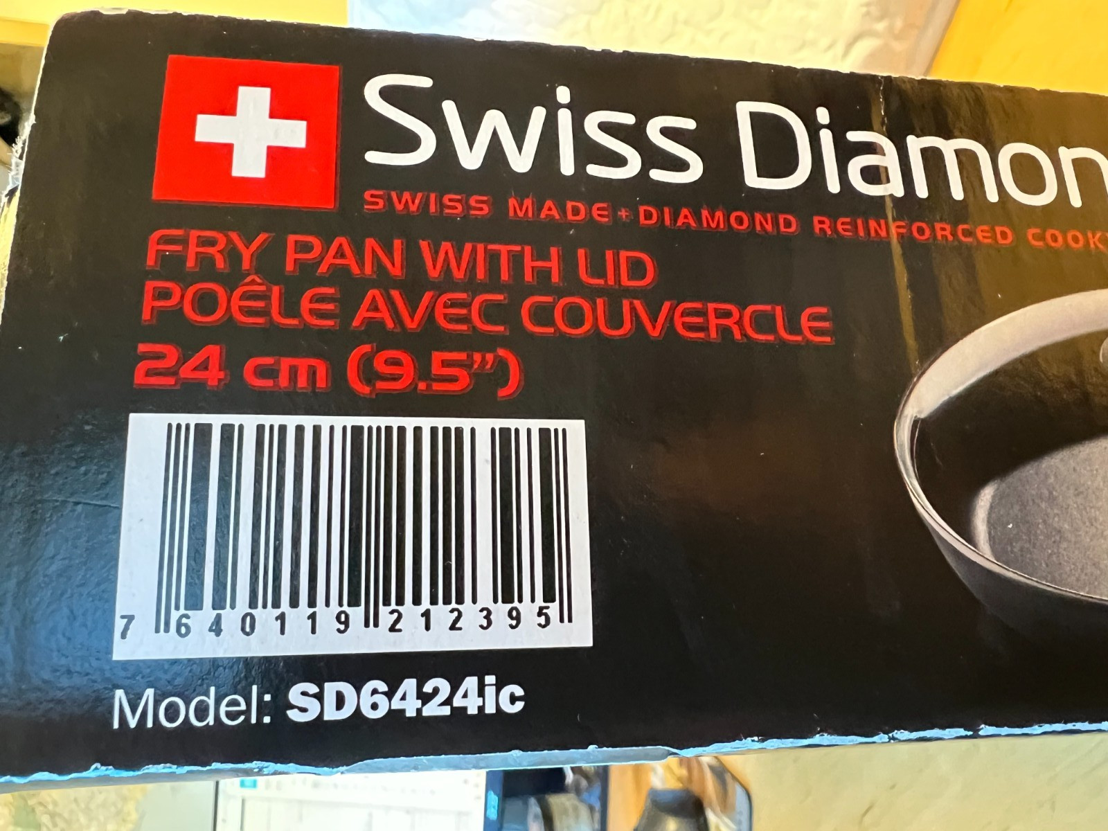 Swiss Diamond – 9.5″ Induction Fry Pan w/Glass Lid 6424ic in retail box