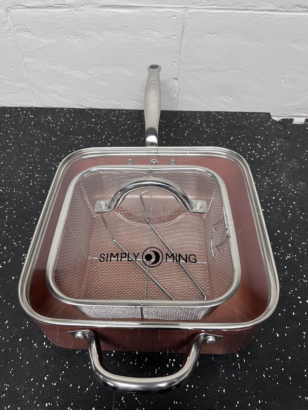Simply Ming / 9.5 Frying Pan/ Lid / Frying Basket and Rack