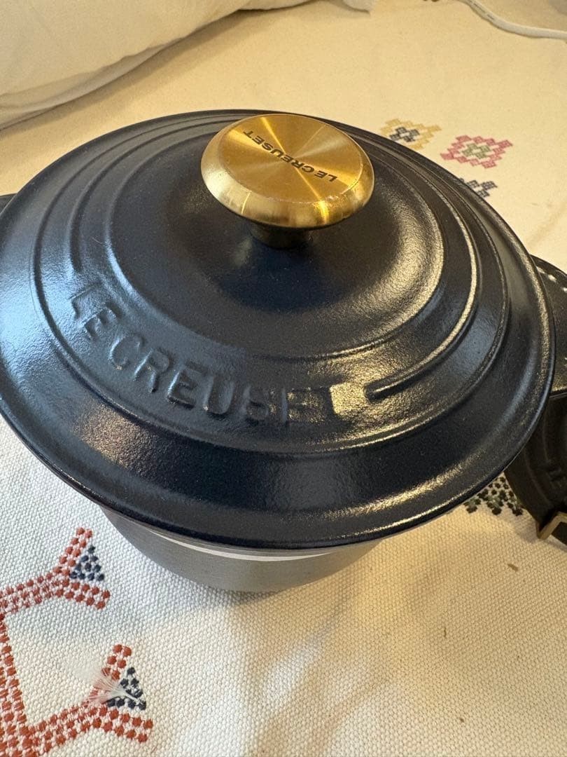 Le Creuset Cocotte Every Rice Pot 18cm Orange Stainless Steel Knob Cast Iron