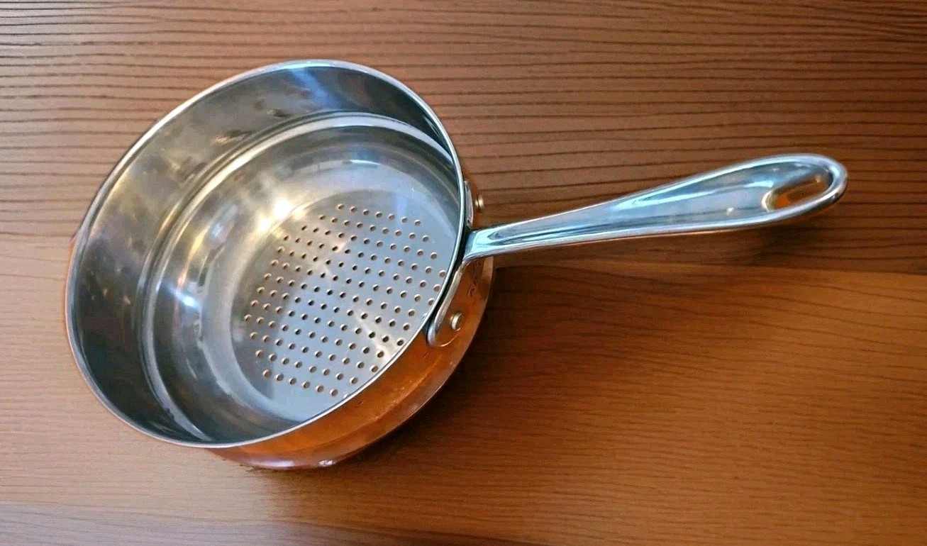 All Clad Stainless 8.5 In Diameter 4″ Tall Steamer Insert Drainer Pot 3 Qt