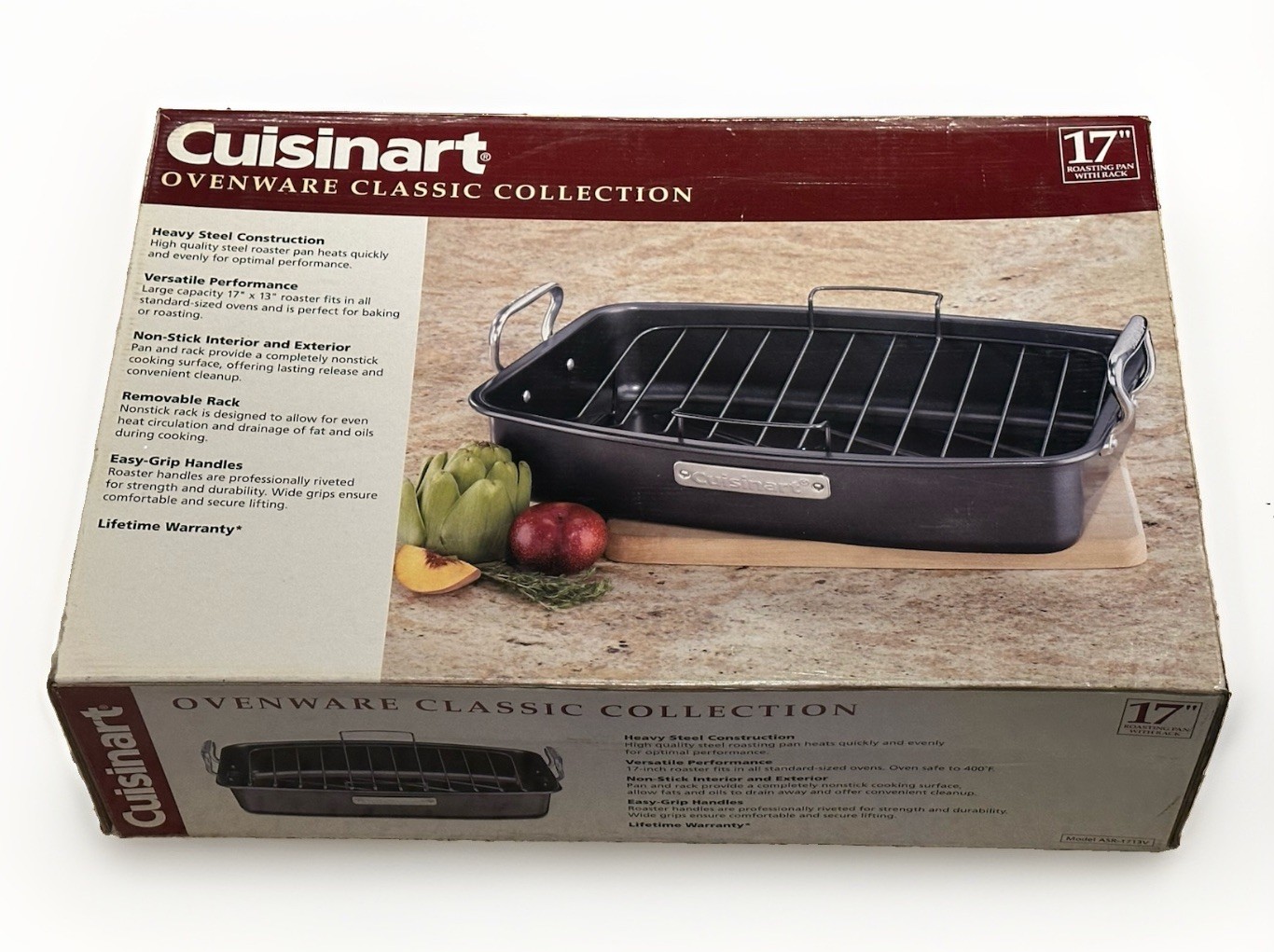 Cuisinart Roasting Pan with Rack, 16”, Chef’s Classic, Stainless