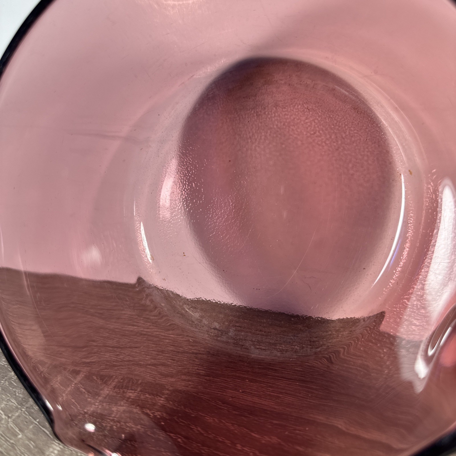 Vintage Corning Ware Vision Cranberry 1.0 Liter Saucepan with Spout Pyrex Lid