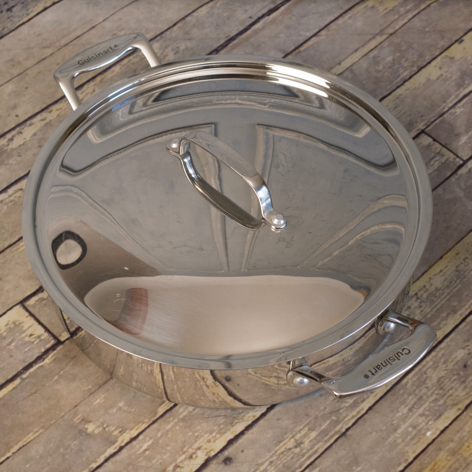 CUISINART COOKWARE Stainless Steel 5.5 Quart Casserole Pan with Lid 755-30 CLEAN