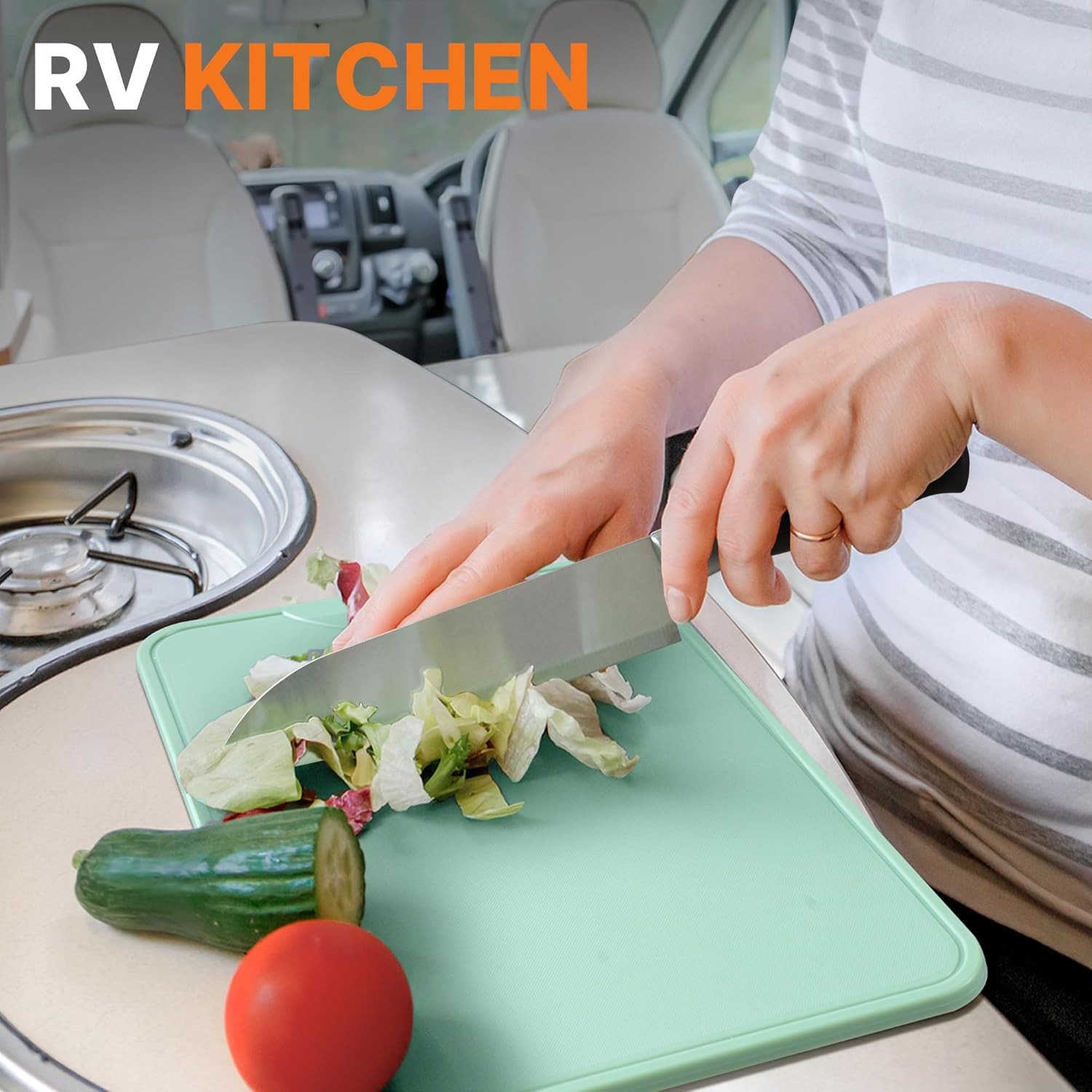 Portable Camping Cooking Utensils Set, Camp Kitchen Set with Organizer Bag, RV