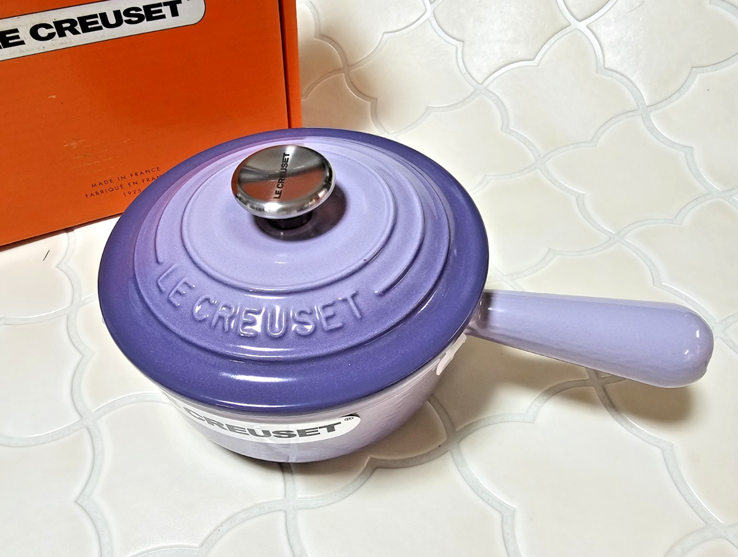 Le Creuset Saucepan 16cm 1.25 Qt Bluebell Purple Provence Enameled Cast Iron NIB