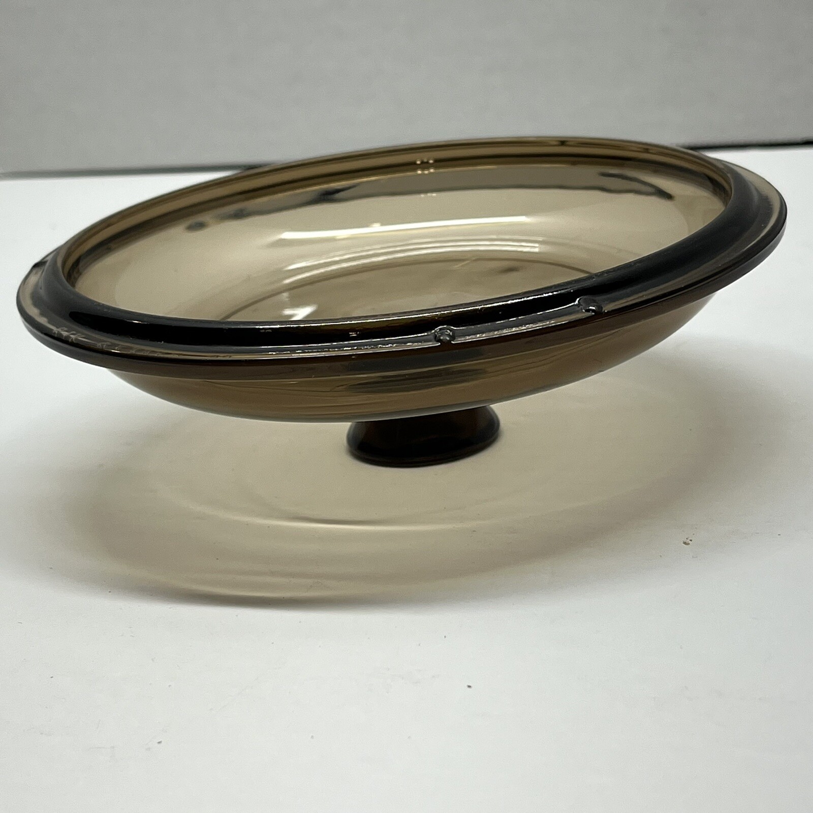 Corning Ware Visions Pyrex Amber Lid 2.0 VLC 5.5 in Inner/6.25 in Outer Vintage