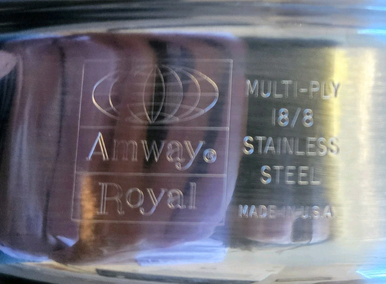 Amway Queen Multiply 18/8 Stainless Steel 10″ Skillet With Lid & Egg Tray Cups