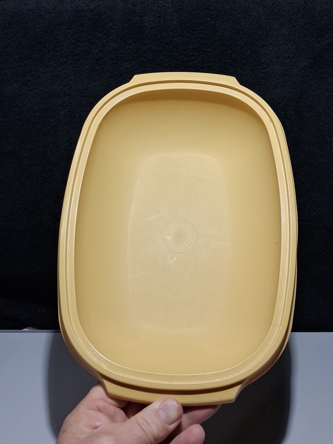 VTG Tupperware 1273-3 Vegetable-Rice Steamer 4 Piece Set Harvest Gold W/divider.
