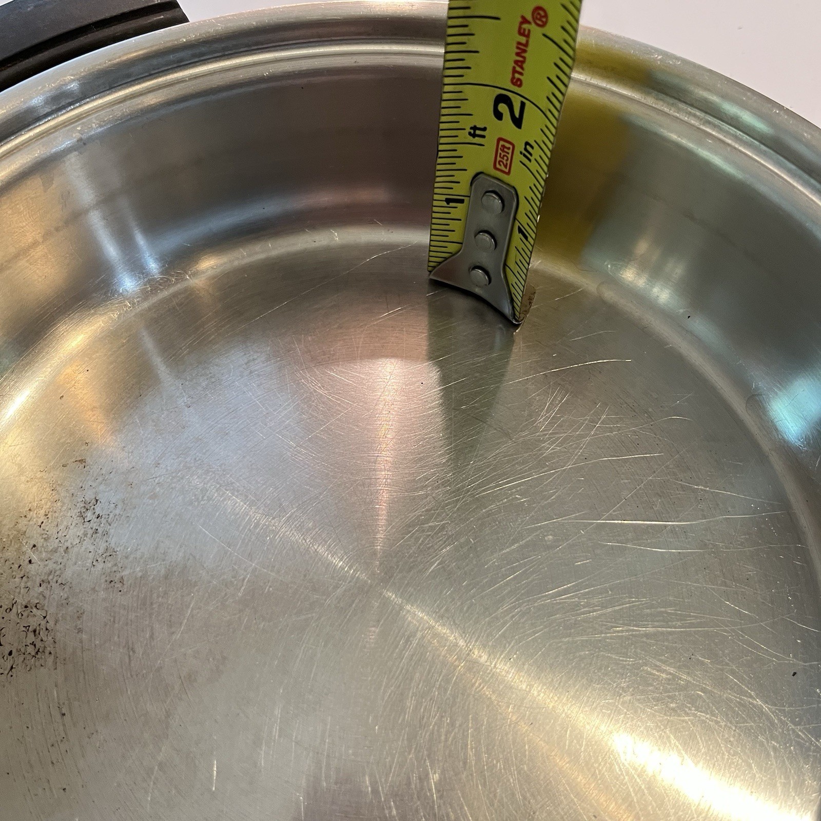 Royal Queen 3 Ply Multi Core Stainless Steel 1 qt With Lid Vtg SEE 8″