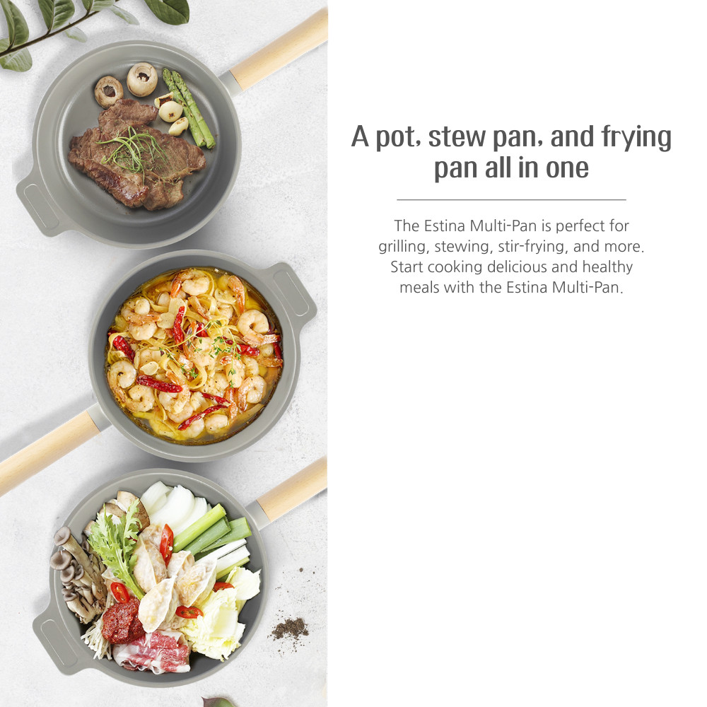 KOR Estina All in One 20cm Multi Pan Pot Skillet Ceramic Nonstick IH Induction