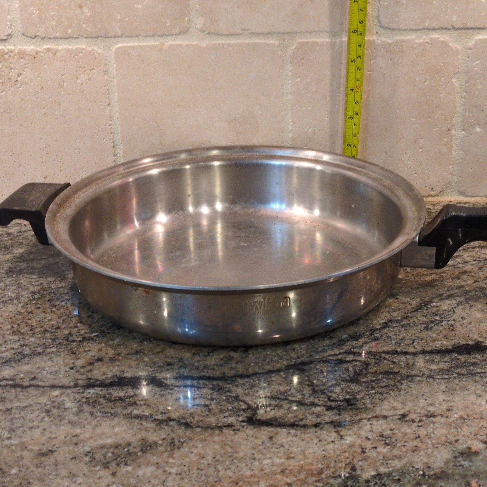 New Era 5-Ply Stainless Steel Skillet/Griddle, Double Handle, 12 in