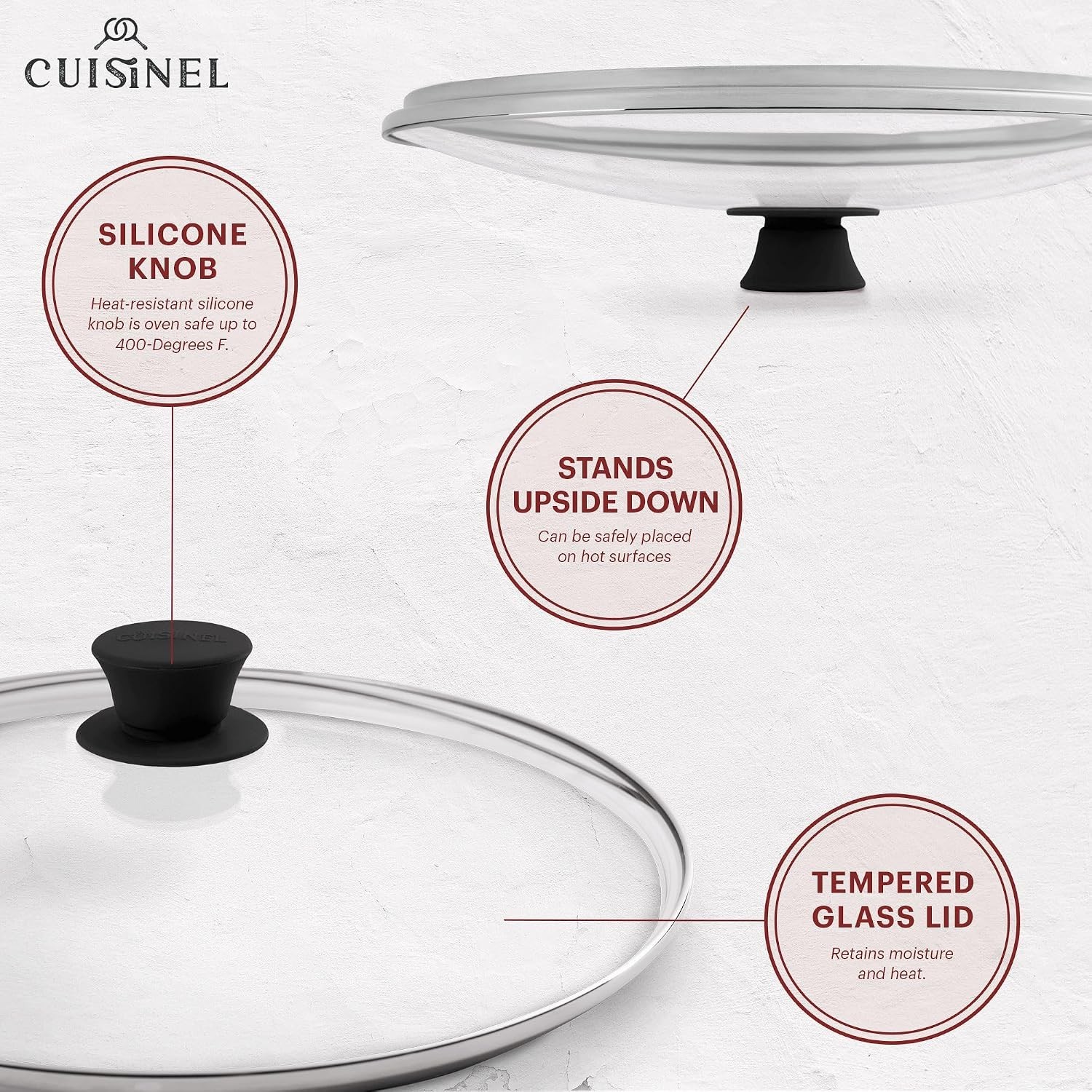 Oven Safe 12-Inch Cast Iron Skillet with Essential Glass Lid and Silicone Holder