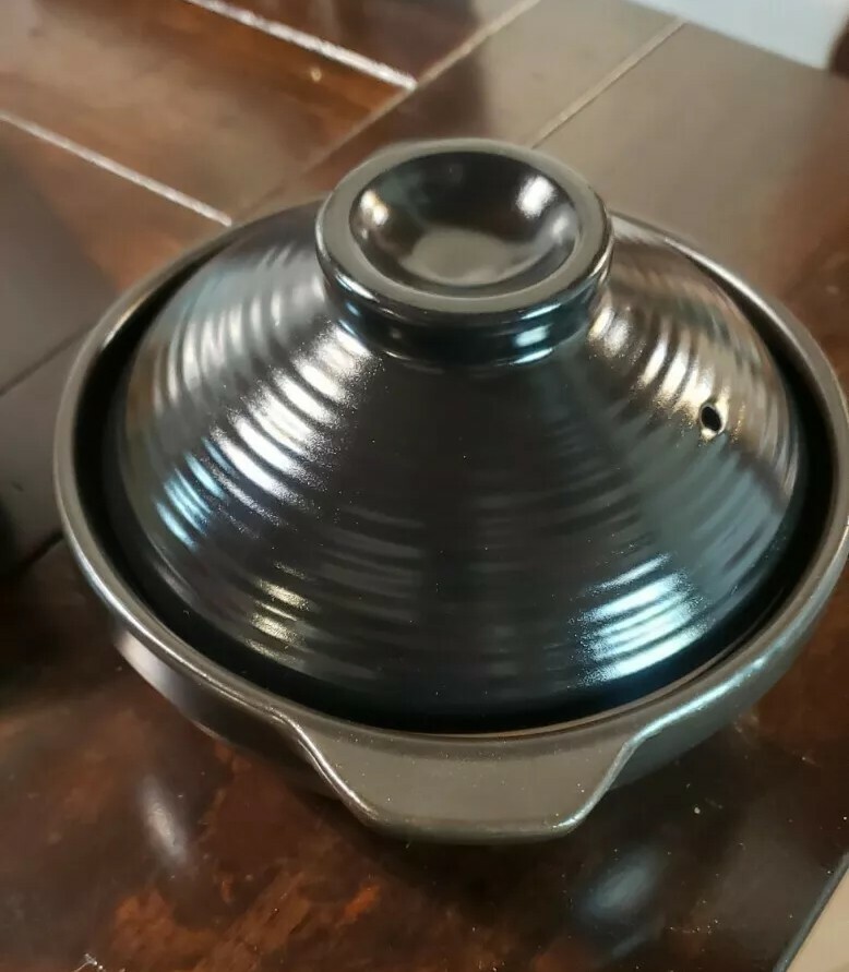 Earthen clay pot Daiso Japan, d6.7″, Black NWOB