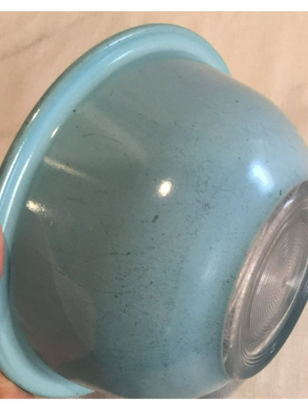 Vintage PYREX Moody Blues Clear Bottom Nesting Mixing Bowls – 322 / 323 / 325