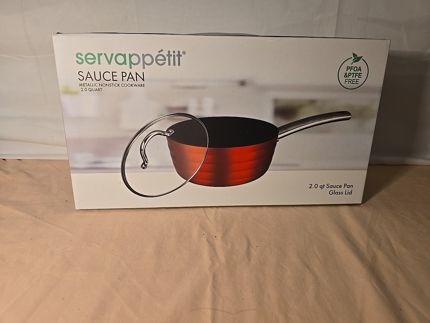 servappetit metallic non stick 2.0 quart sauce pan new in box never used 