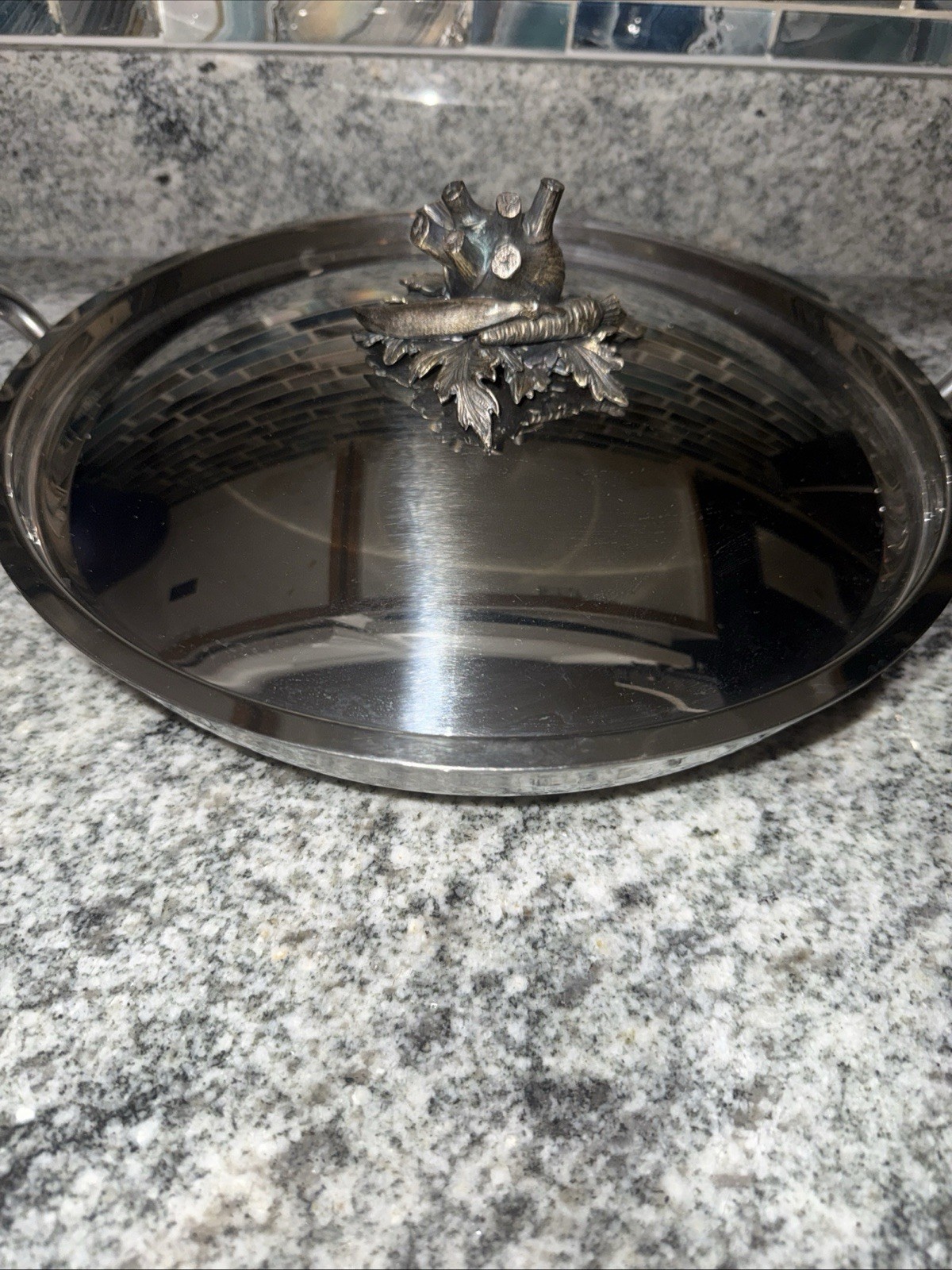 Ruffini hammered stainless steel! FA-501-09 Casserole with lid Pan!