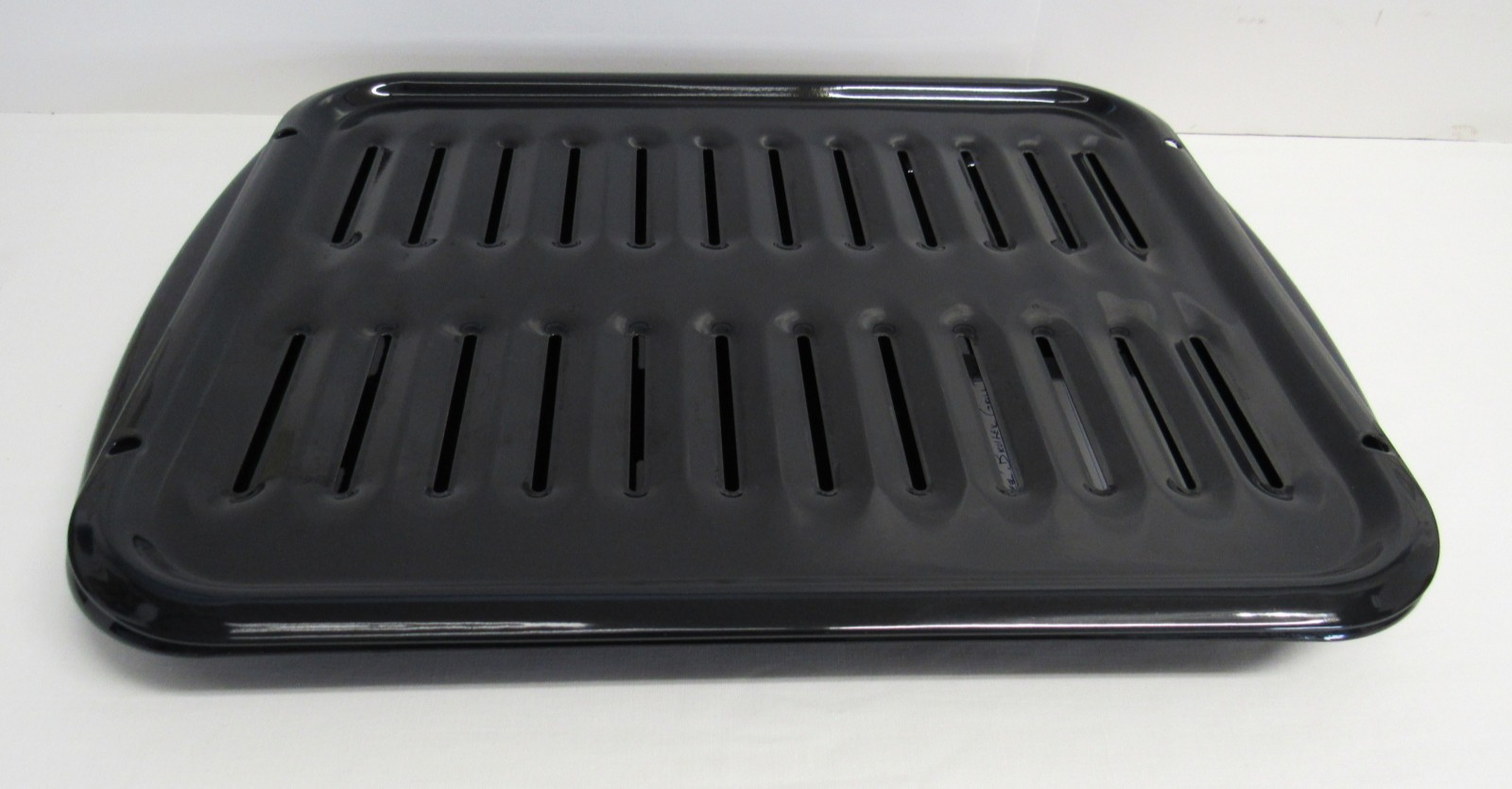 Enamel on Steel Broiler Grill Drip Pan – Two Piece Set 16.5 x 13 – VGUC