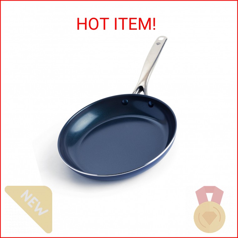 Blue Diamond 10″ Nonstick Frying Pan Skillet, Diamond Infused PFAS & PTFE-Free C