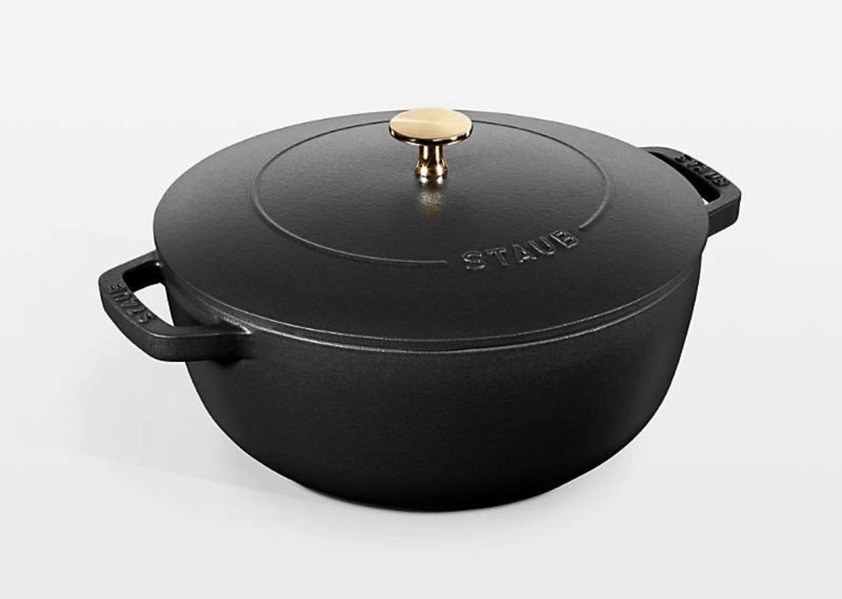 Staub ® Matte Black Cast Iron 5-Qt. Essential French Oven. New Open Box Pan