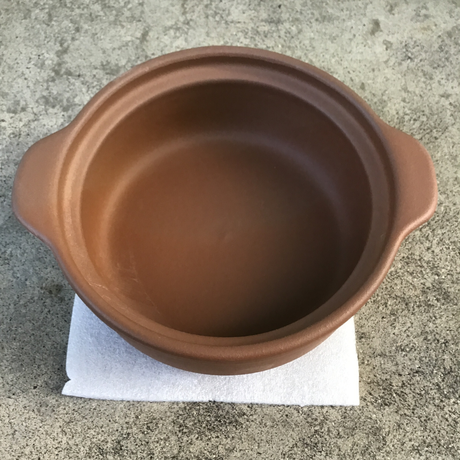 Home Essentials 1.06 QT Brown Clay Pot Cookware For Gas Wood Oven Stoves