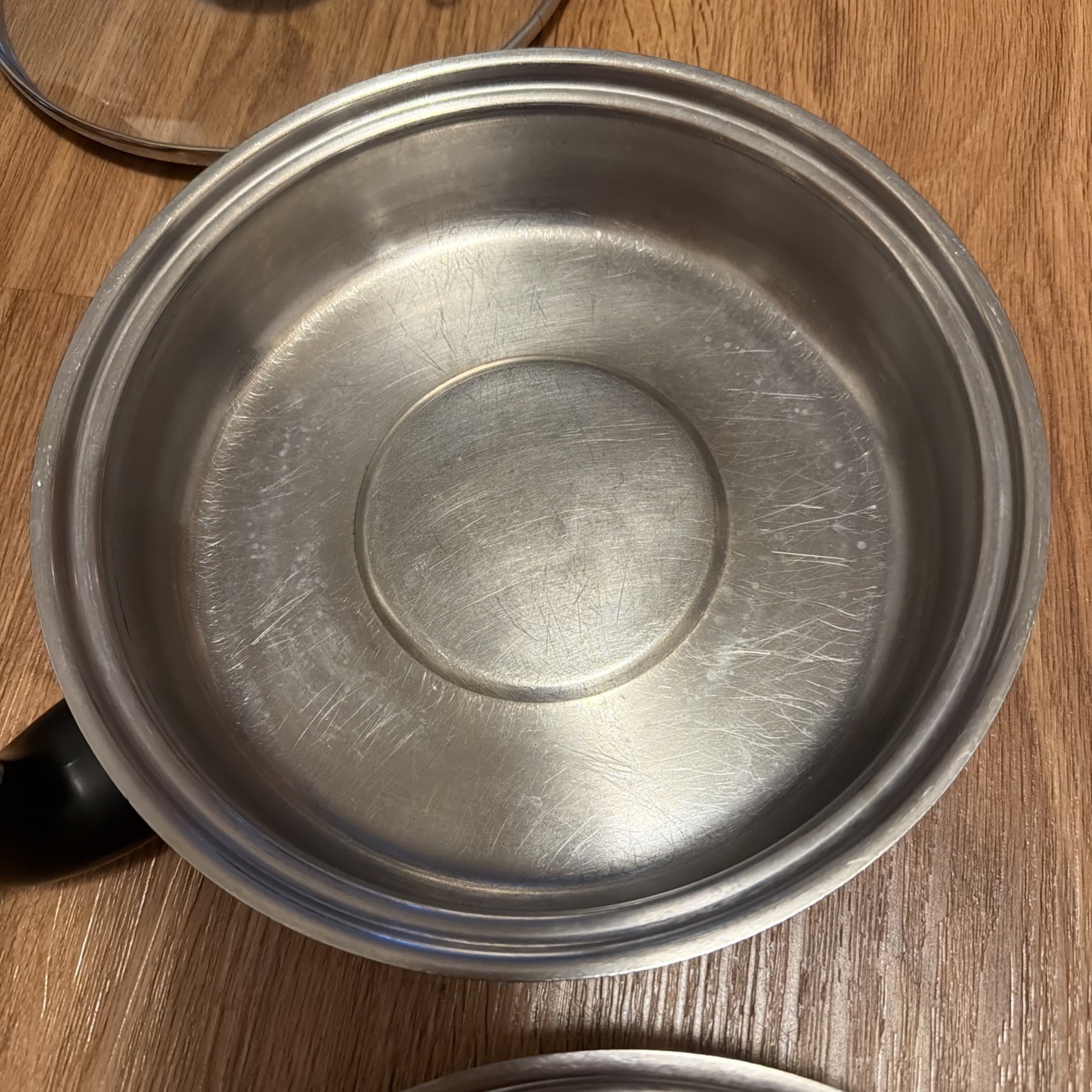 Deluxe Permanent Stainless Cookware Collection Sauce Pan And Skillets