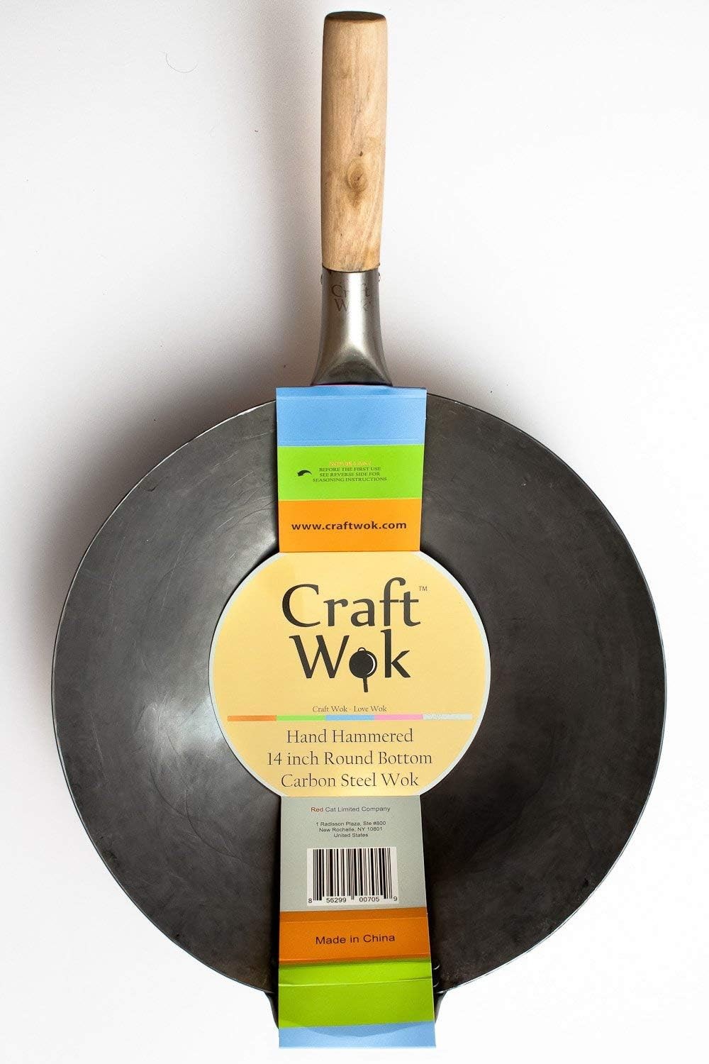 Craft Wok Traditional Hand Hammered Chinese Carbon Steel Wok