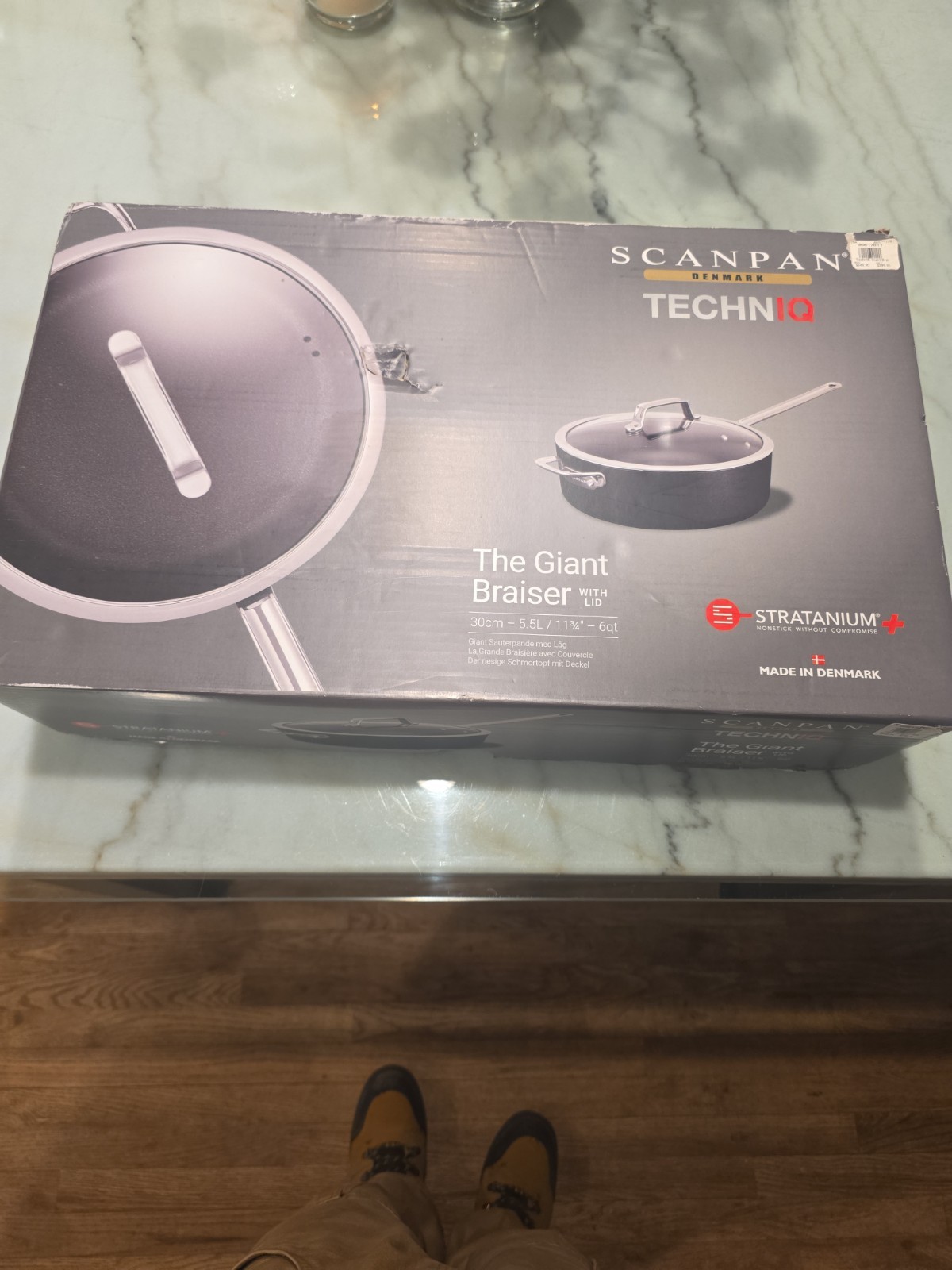 Scanpan Techniq The Giant Braiser 5.5l 6qt New Open Box