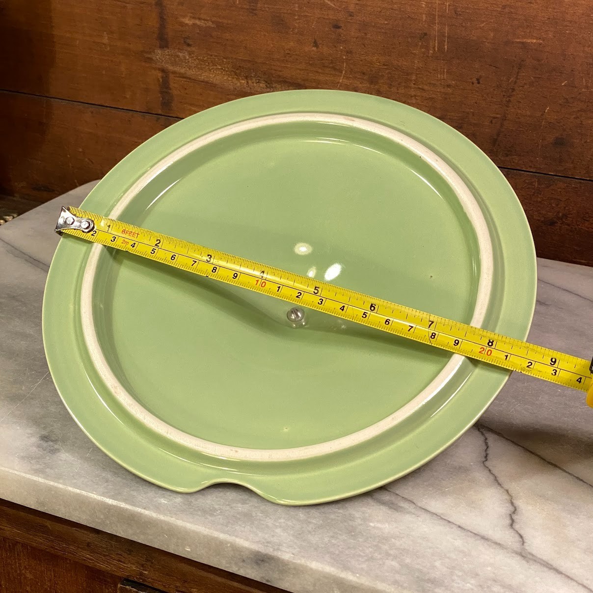 Vintage Salem Mint Green Ceramic Lid w/ Metal Handle Replacement