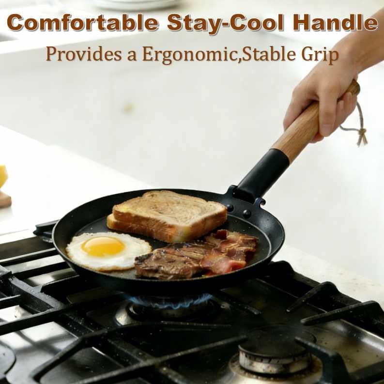 8.2 Inch Cast Iron Pan Folding Detachable Handle Non Stick Skillet Cooking