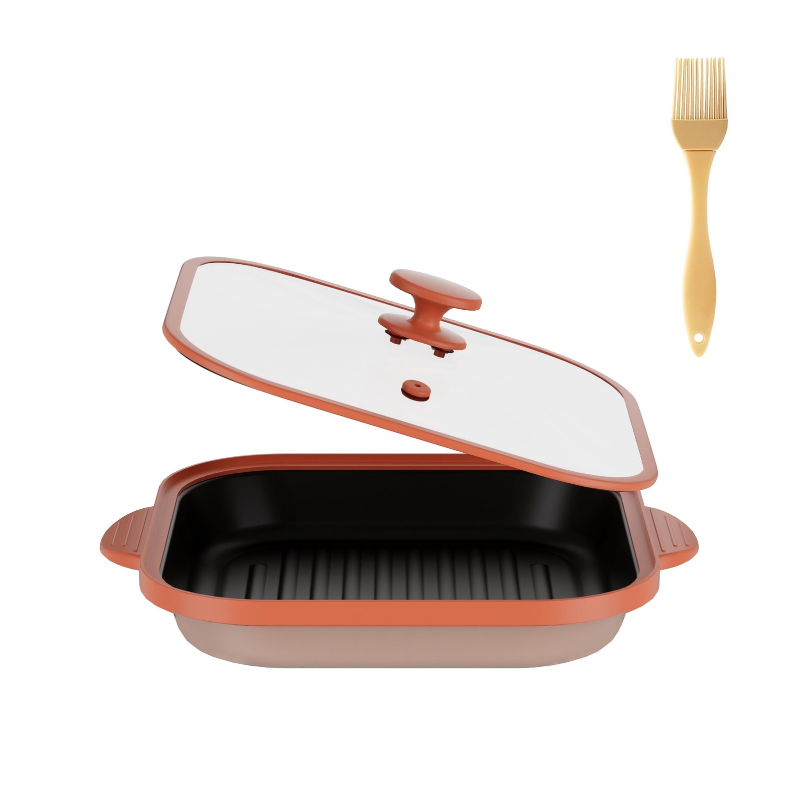 Microwave Grill Pan with Cover – Bacon Cooker, Crisper & Grilled Cheese Maker…