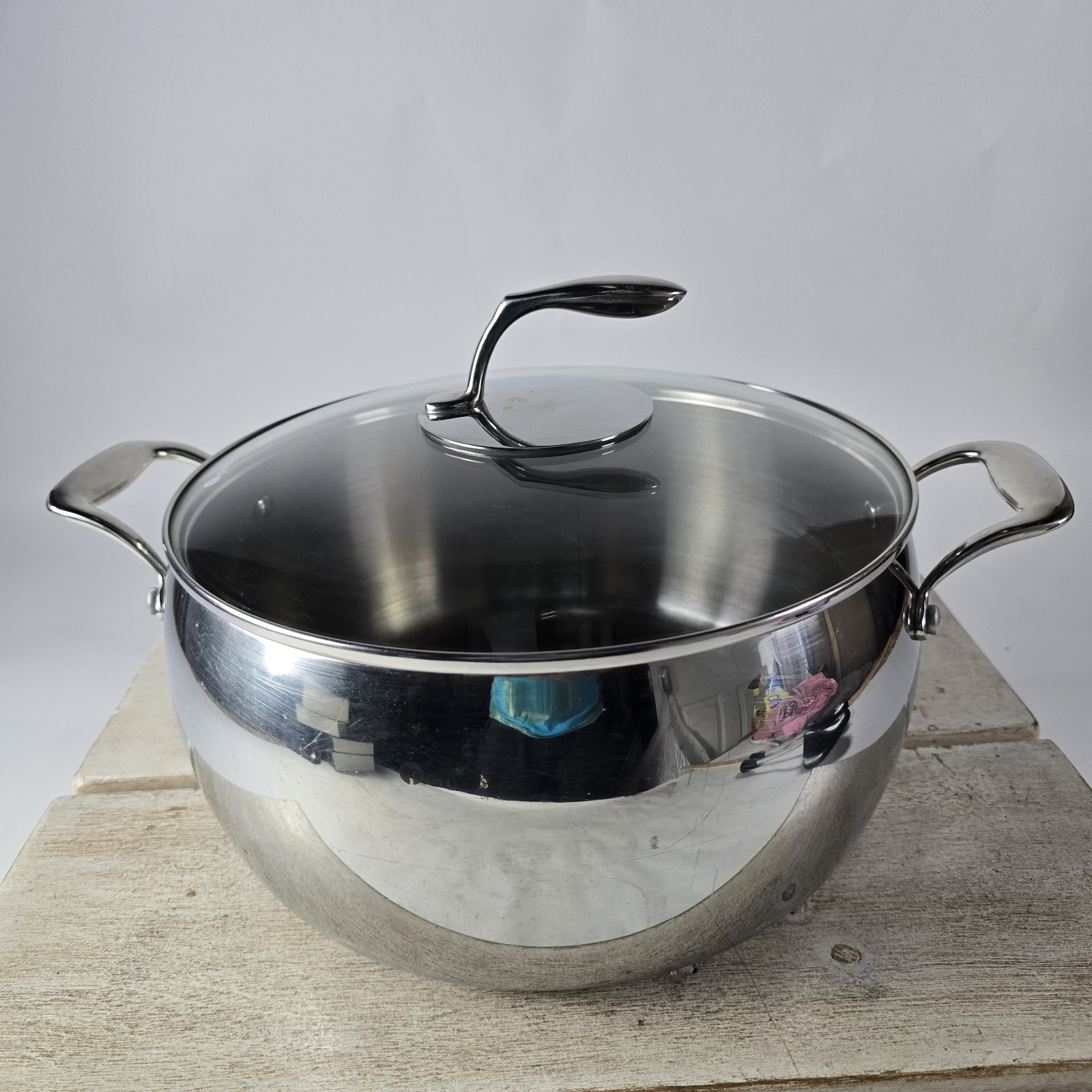 Tupperware Chef Series Stainless 12 Qt Stockpot Dutch Oven Roaster Lid
