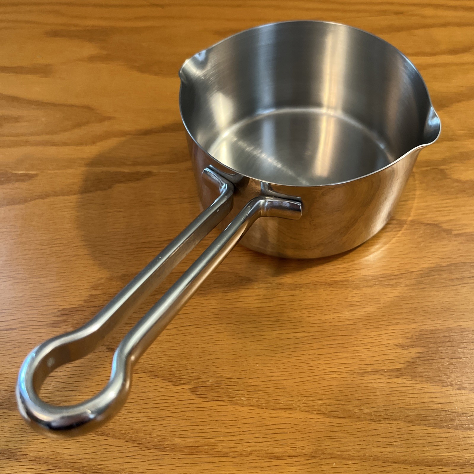 Revere Ware Pro Line Copper Core Stainless 1/2 Qt Double Spout Saucepan Pot 6744