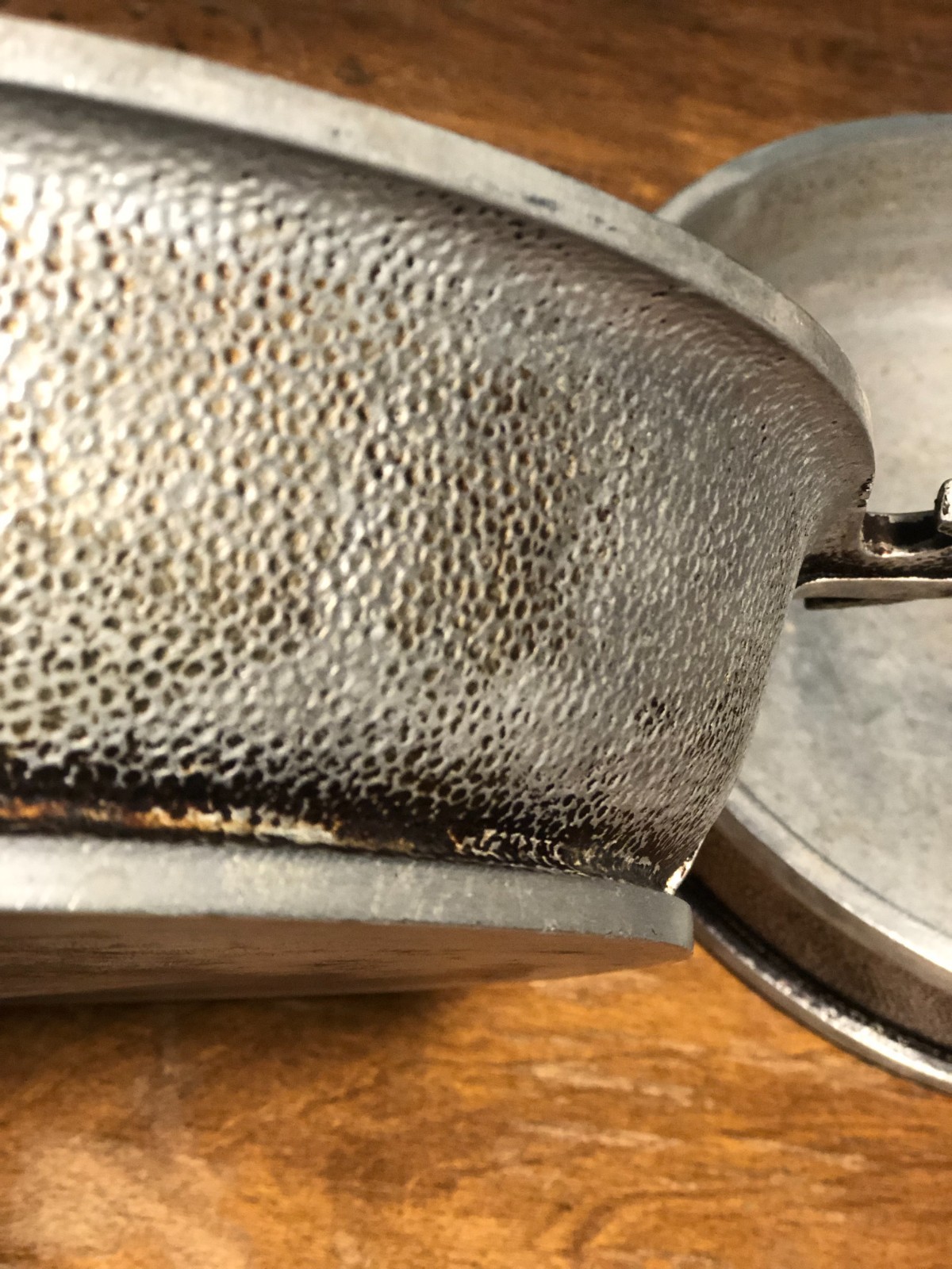 Two Vintage Guardian Service Hammered Aluminum Cookware Casserole Frying Pans