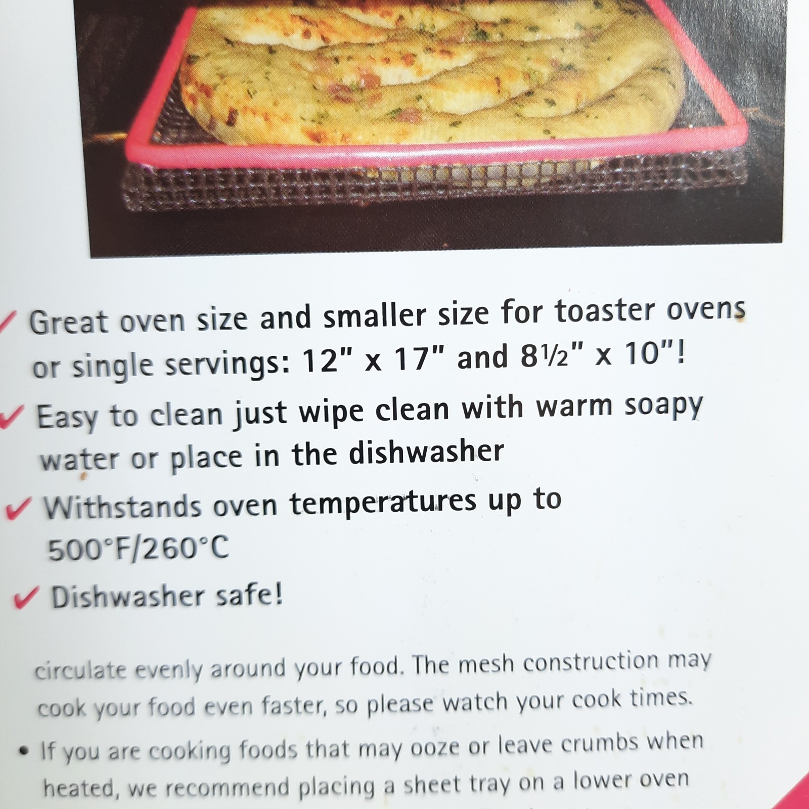 Planit Crisp-Ease Oven Crisper Trays Set of 2 NEW Black Mesh 12×17 and 8.5×10