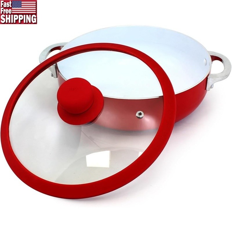 Durable Ceramic Caldero Cooking Pot 3.2qt Even Heat Retention Versatile Tool New
