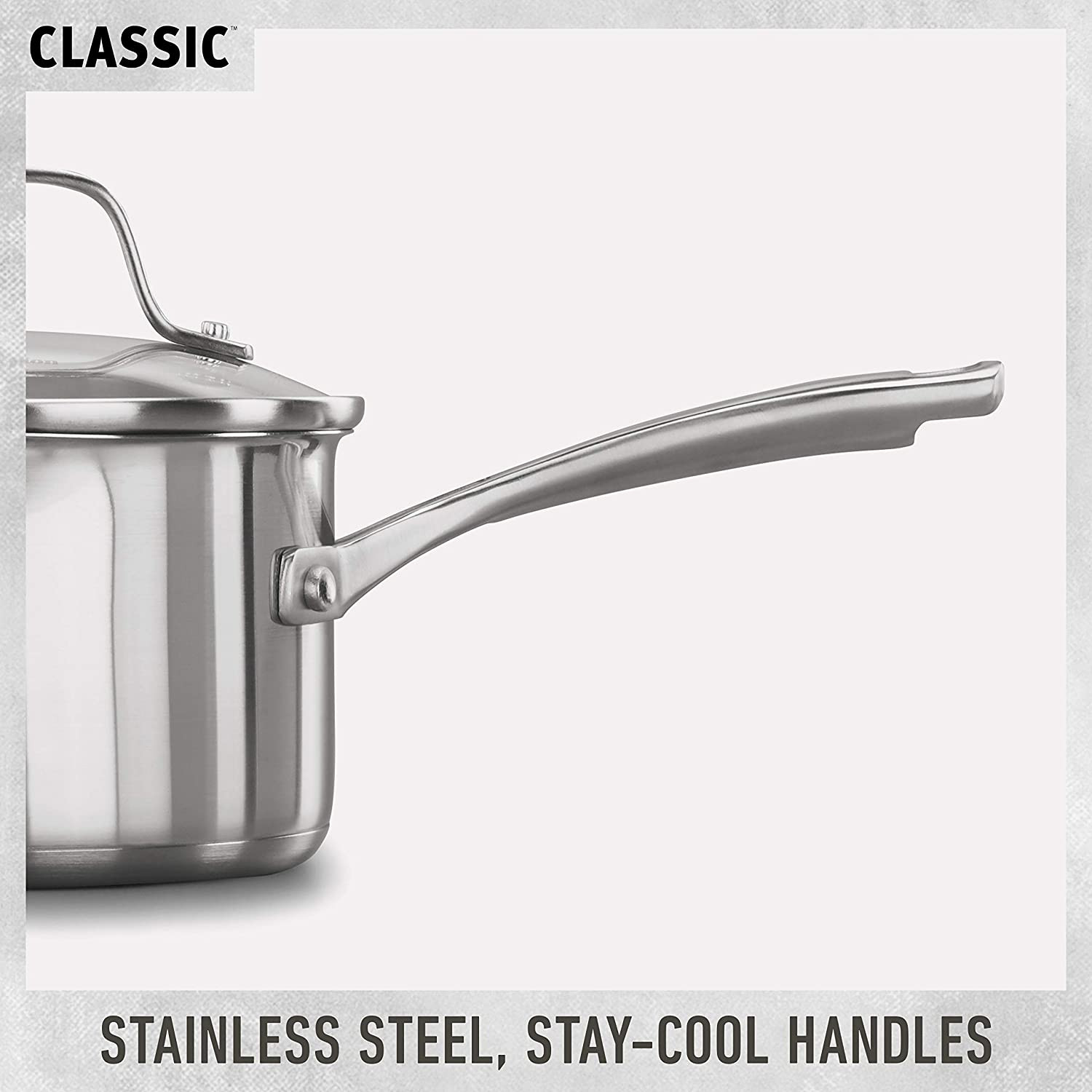 Classic Stainless Steel Cookware Set, 10-Piece, Impact-Bonded Aluminum Base, Sta