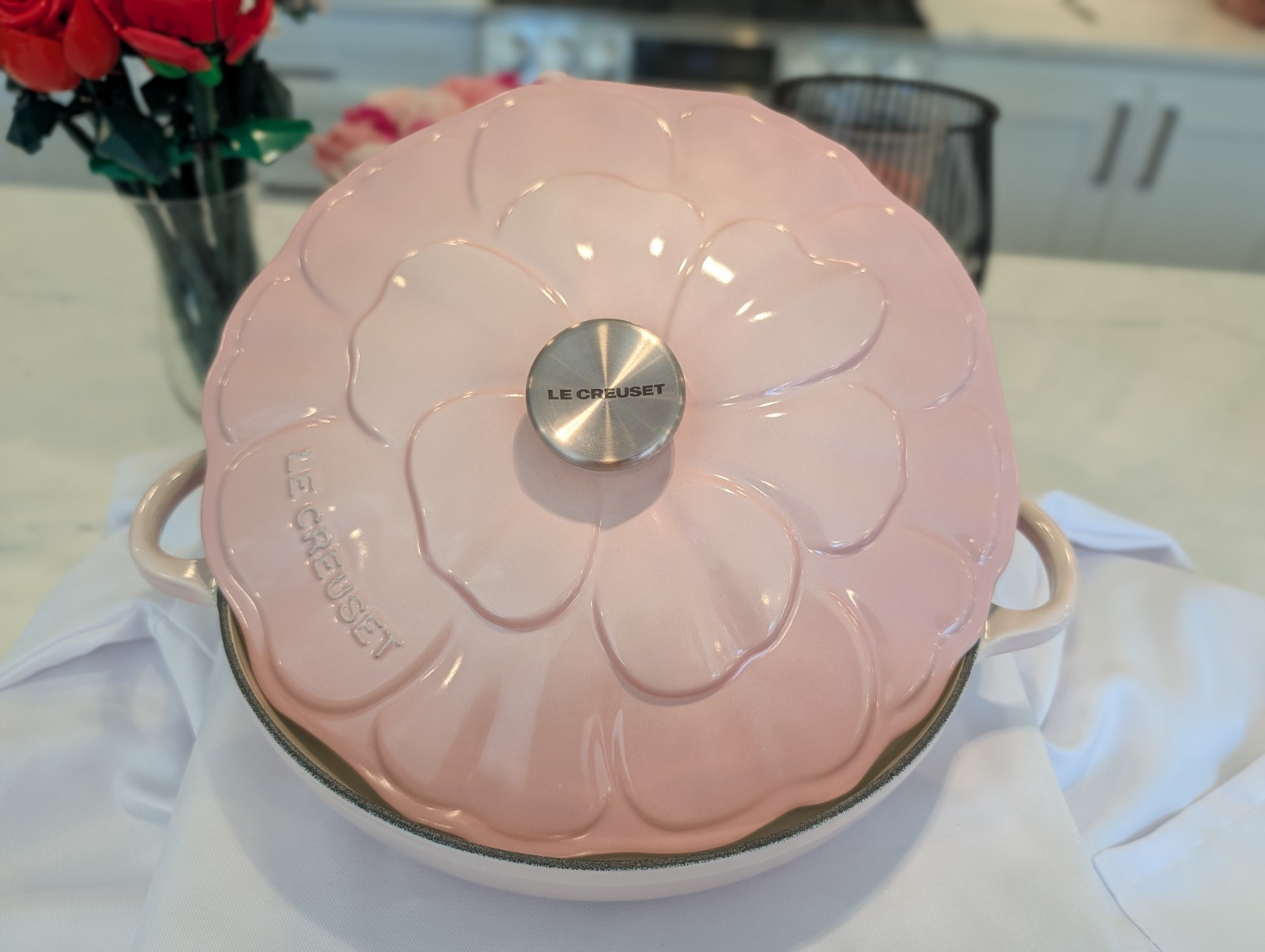 Le Creuset Signature Petal Braiser 2.25 qt Enameled Cast Iron Shell Pink