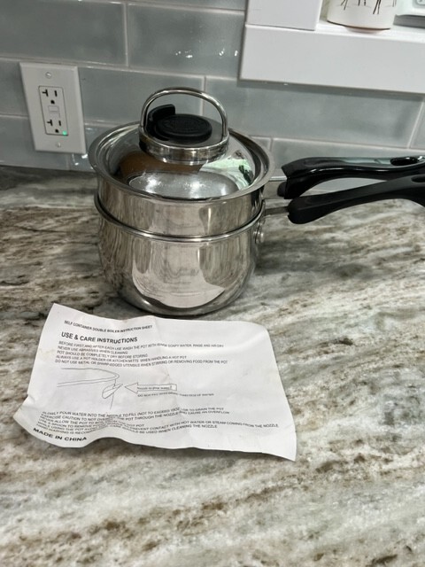 Farberware Stainless Steel 2 Qt Double Boiler With Pour Spout
