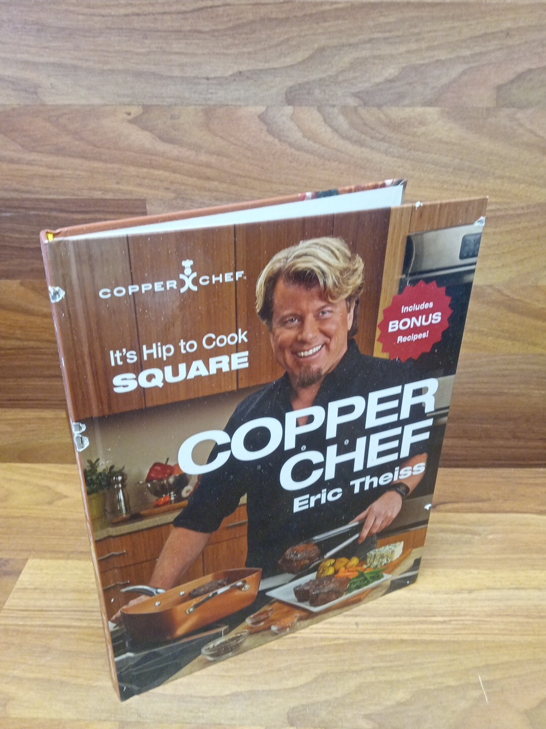 Copper Chef 2 Square 9.5″ Fry Pans, 1 Lid, Cookbook, 2 Knives, Fry Basket LOT