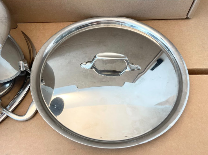 New All-Clad D3 6 Quart Stainless Steel Tri-Ply Stock Pot Soup Pot