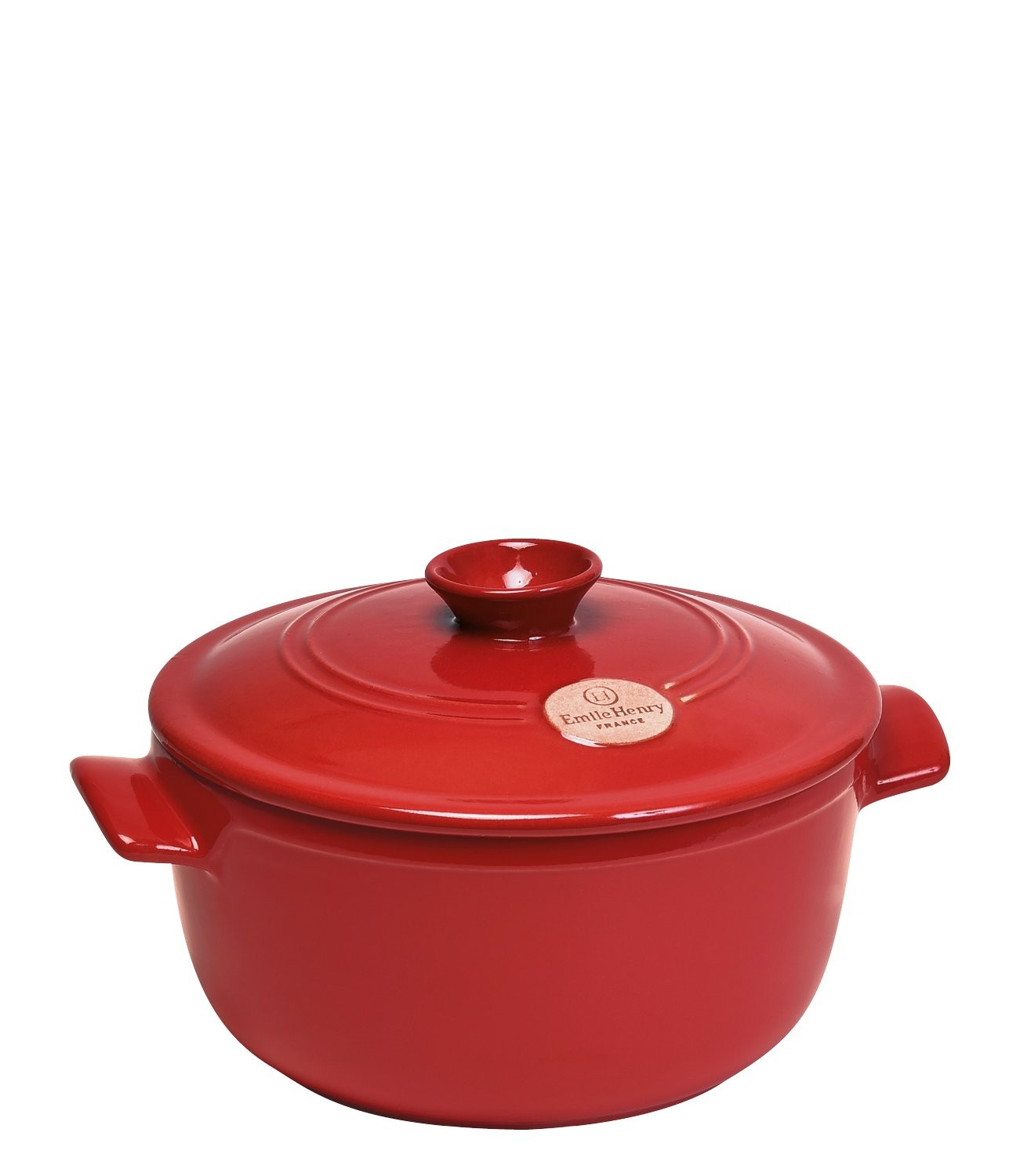 Emile Henry Flame Round Stewpot Dutch Oven, 2.6 Quart, Burgundy